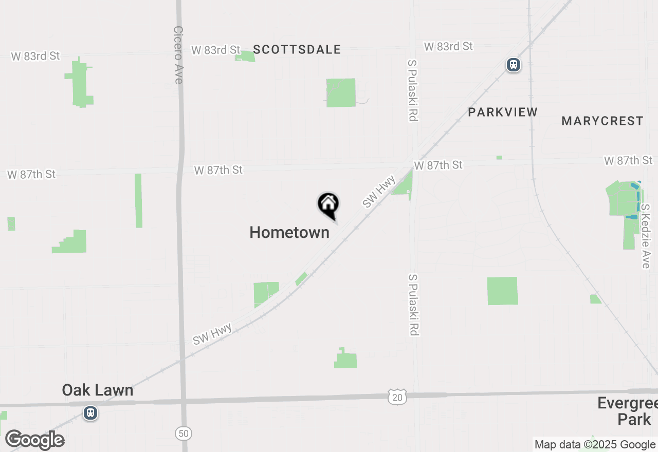 Map of 8844 S Corcoran Road, Hometown, IL 60456