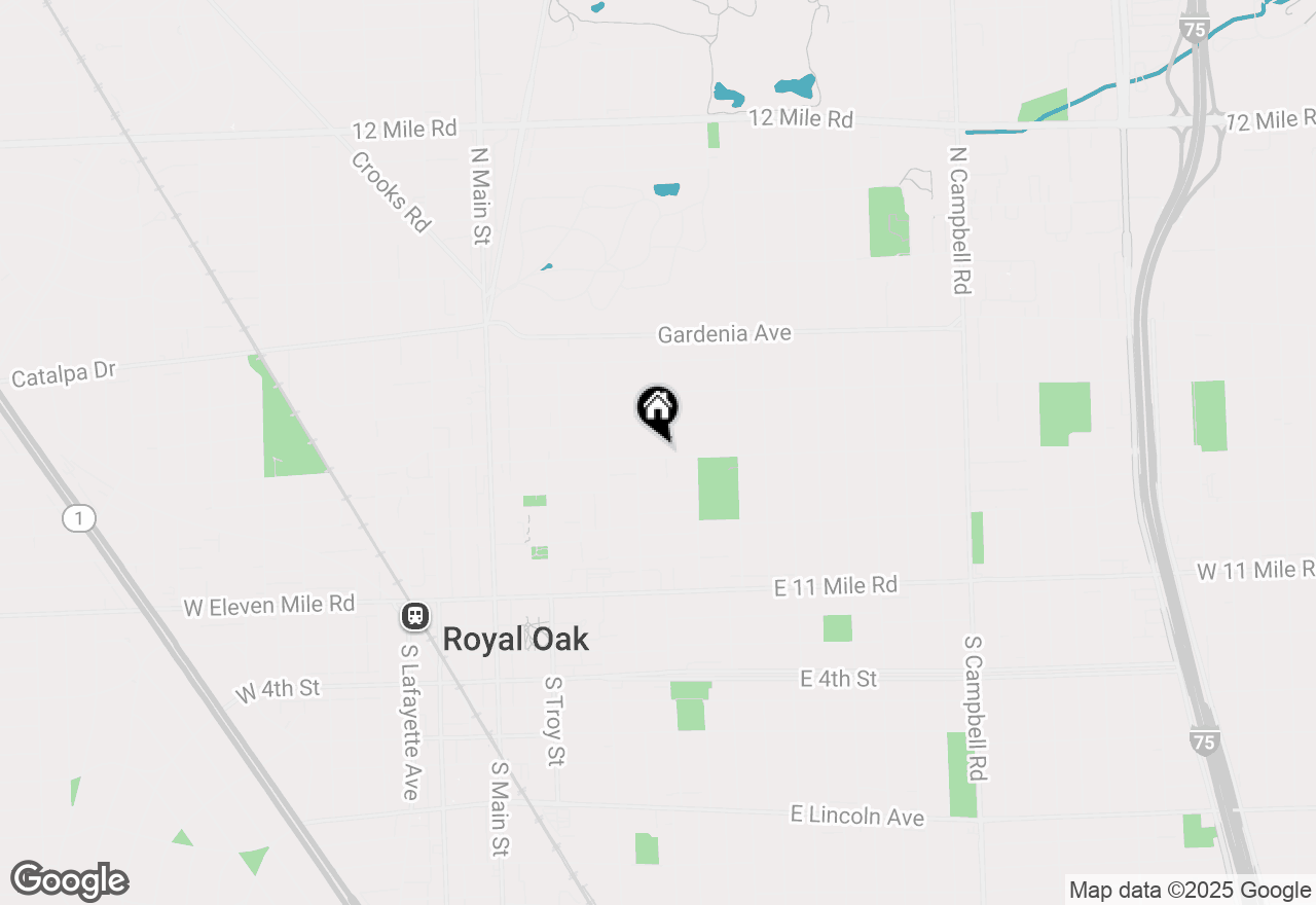 Map of 619 E Farnum Avenue, Royal Oak, MI 48067