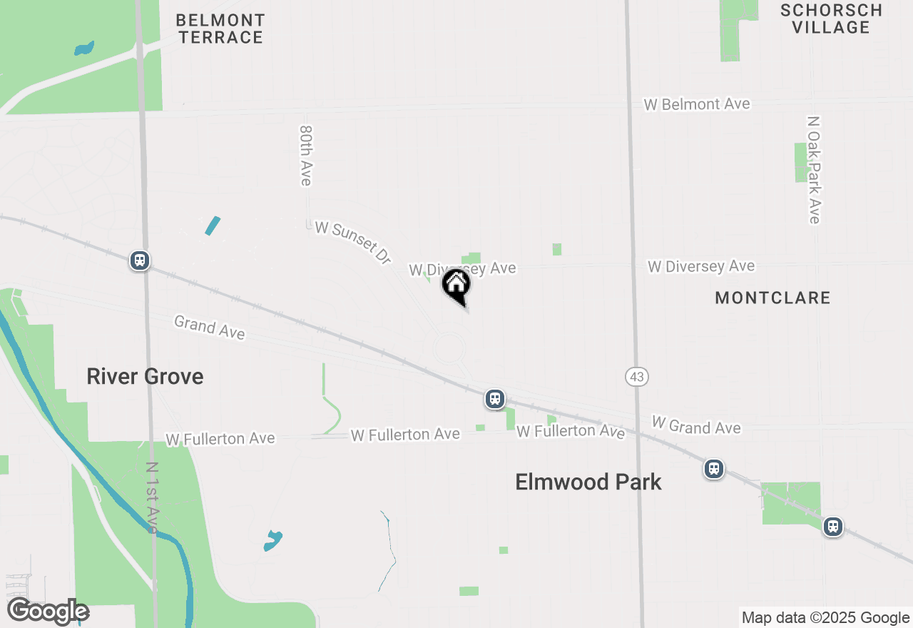 Map of 2643 N 76th Court, Elmwood Park, IL 60707