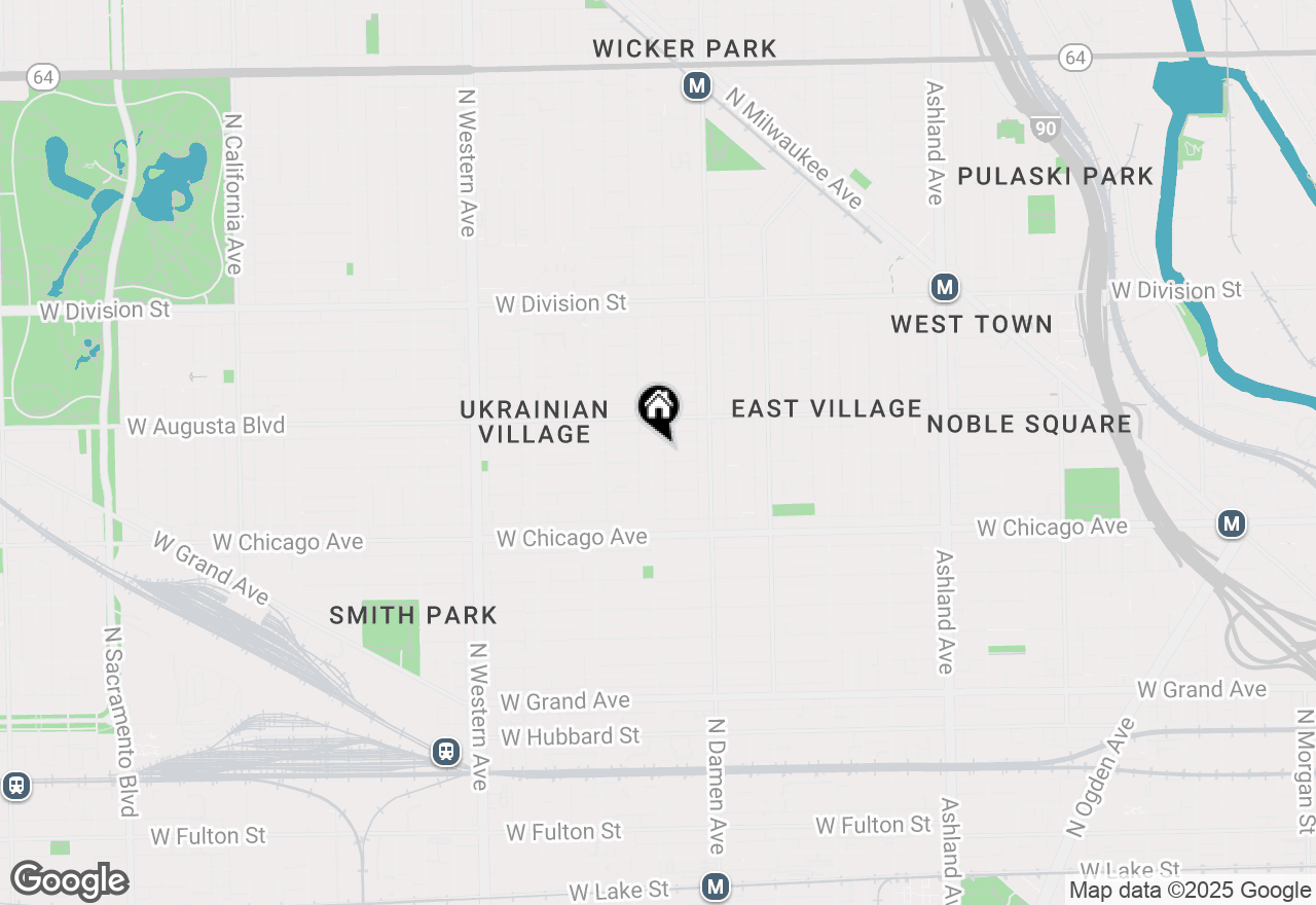 Map of 921 N Hoyne Avenue #1, Chicago, IL 60622