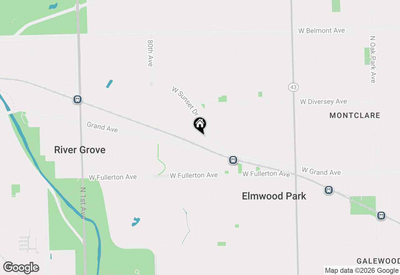 Map of 7718 W Westwood Drive, Elmwood Park, IL 60707