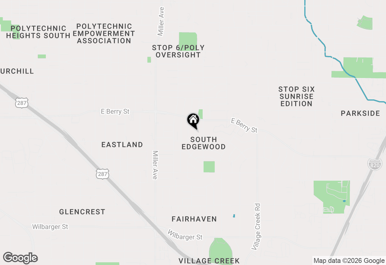 Map of 3408 S Hughes Avenue, Fort Worth, TX 76119