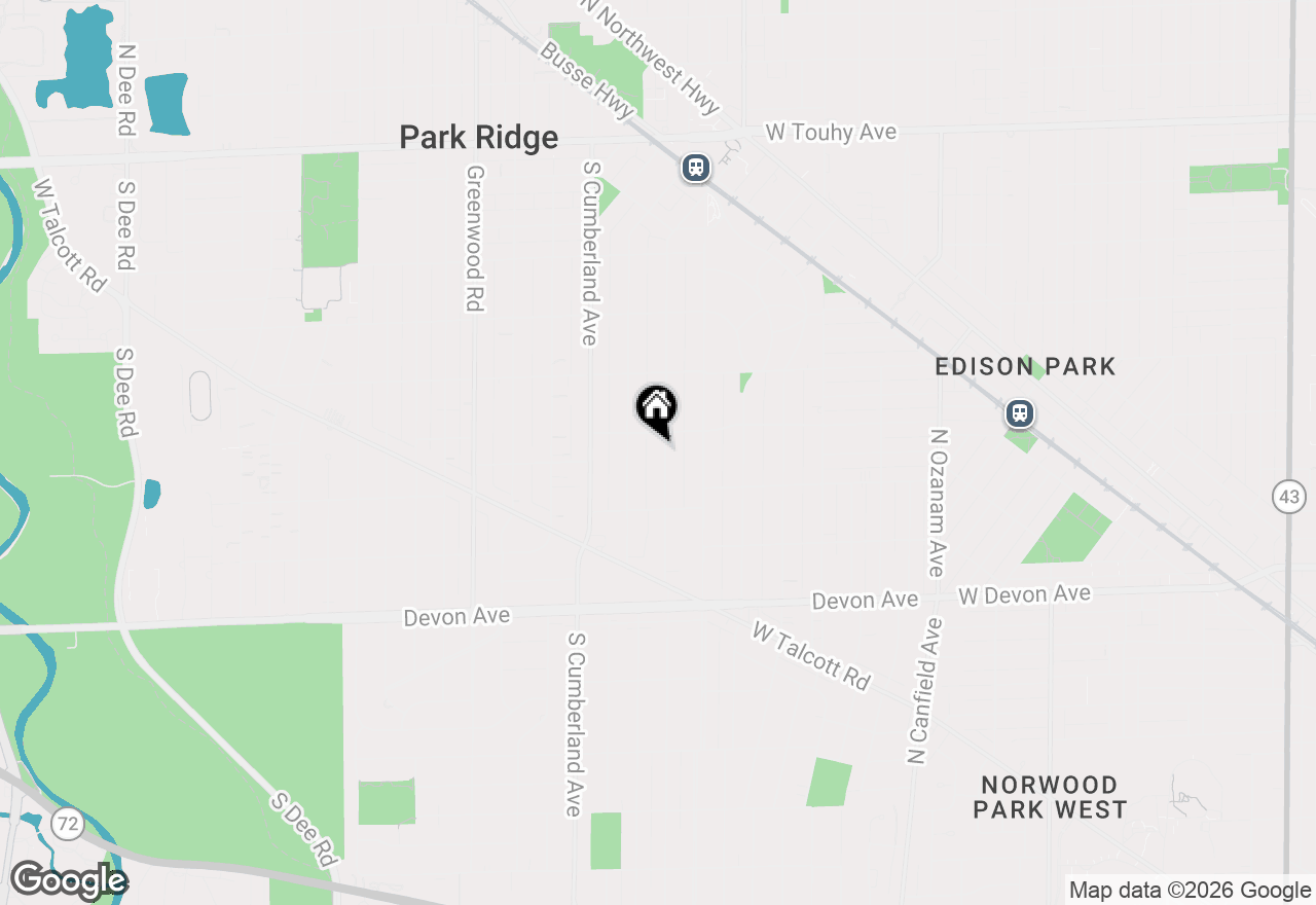 Map of (Address confidential), Park Ridge, Illinois 60068