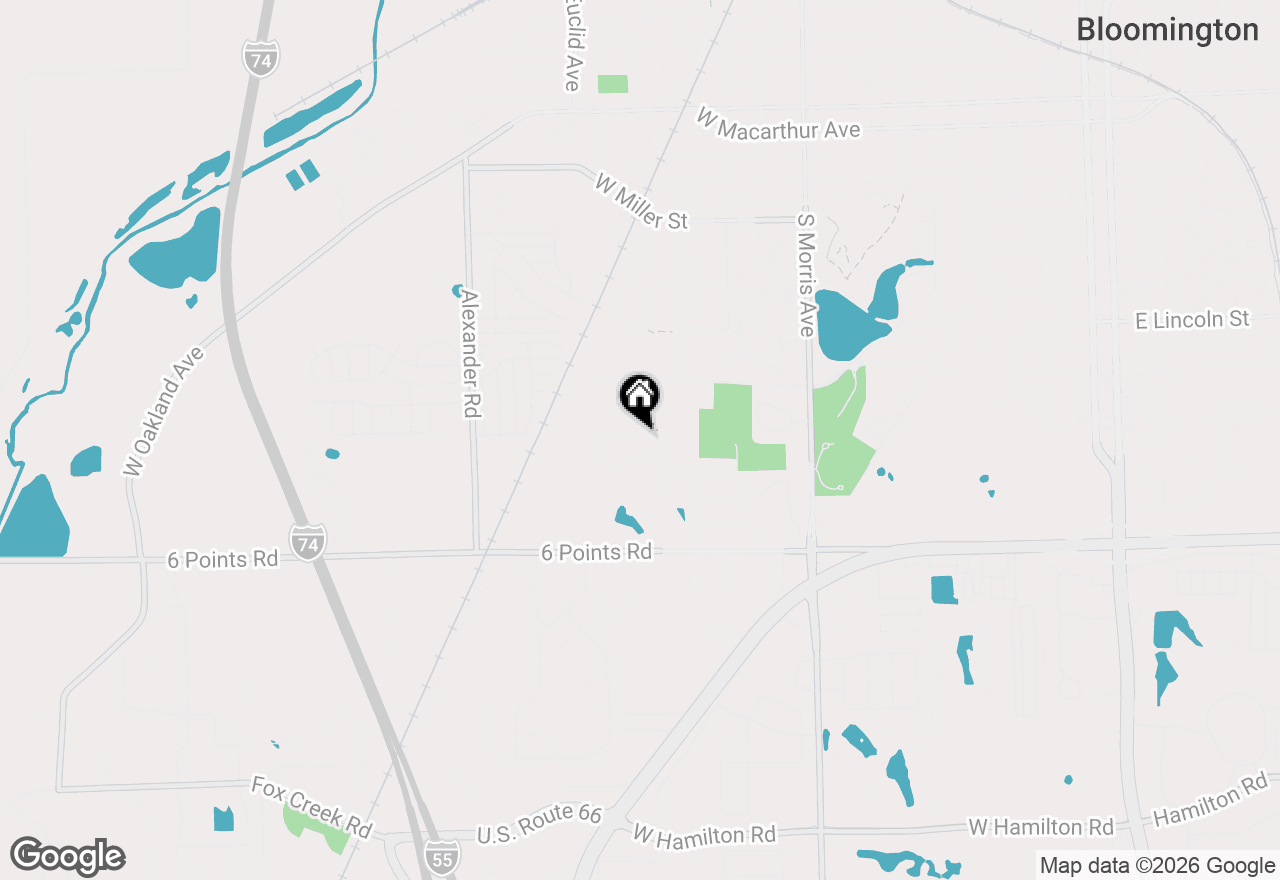 Map of 2 Stetson Drive, Bloomington, IL 61701