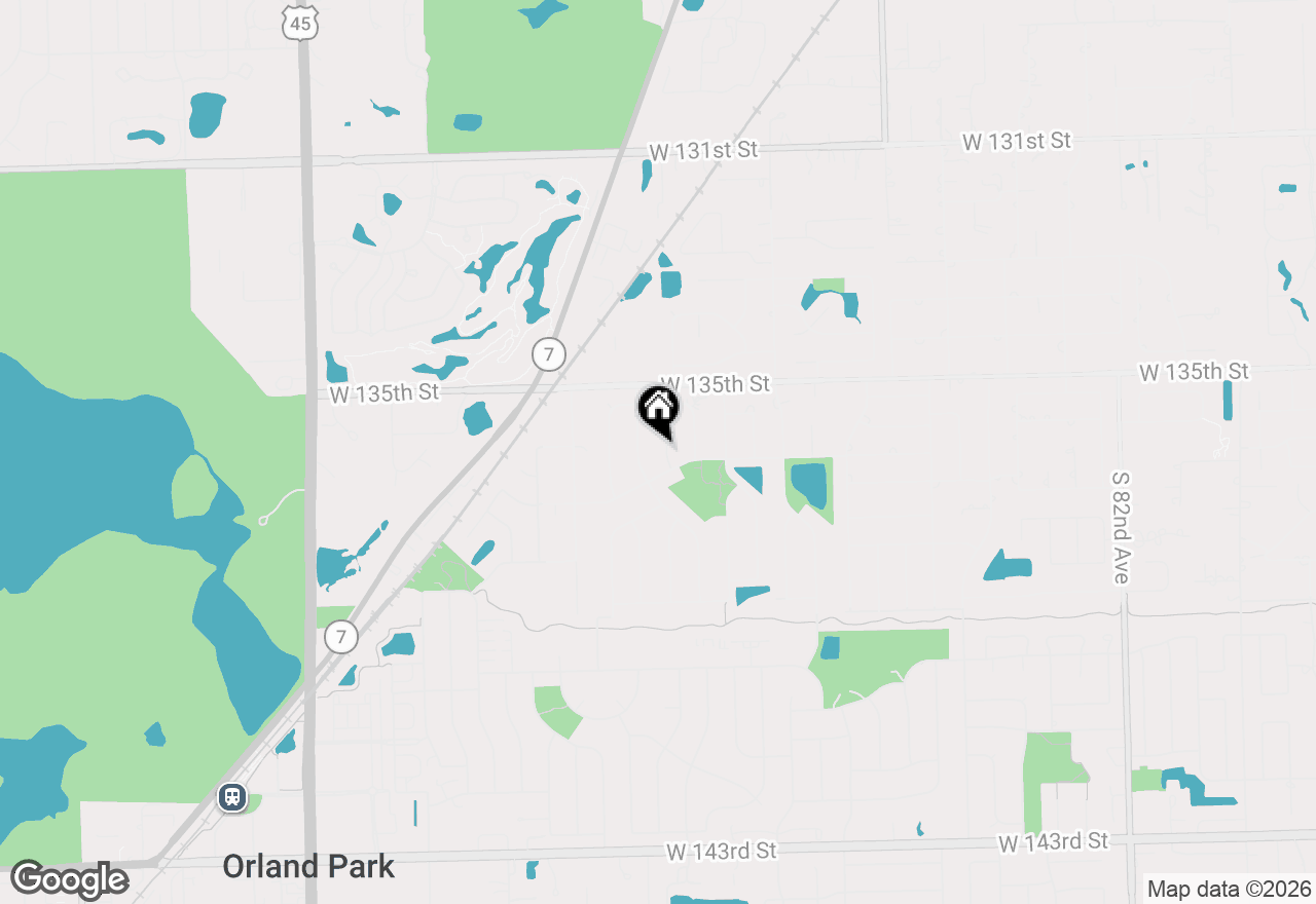 Map of 13608 Glen Eagle Court, Orland Park, IL 60462