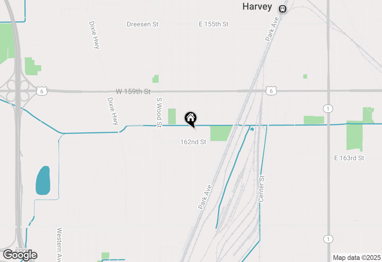 Map of 16122 Ashland Avenue, Markham, IL 60428