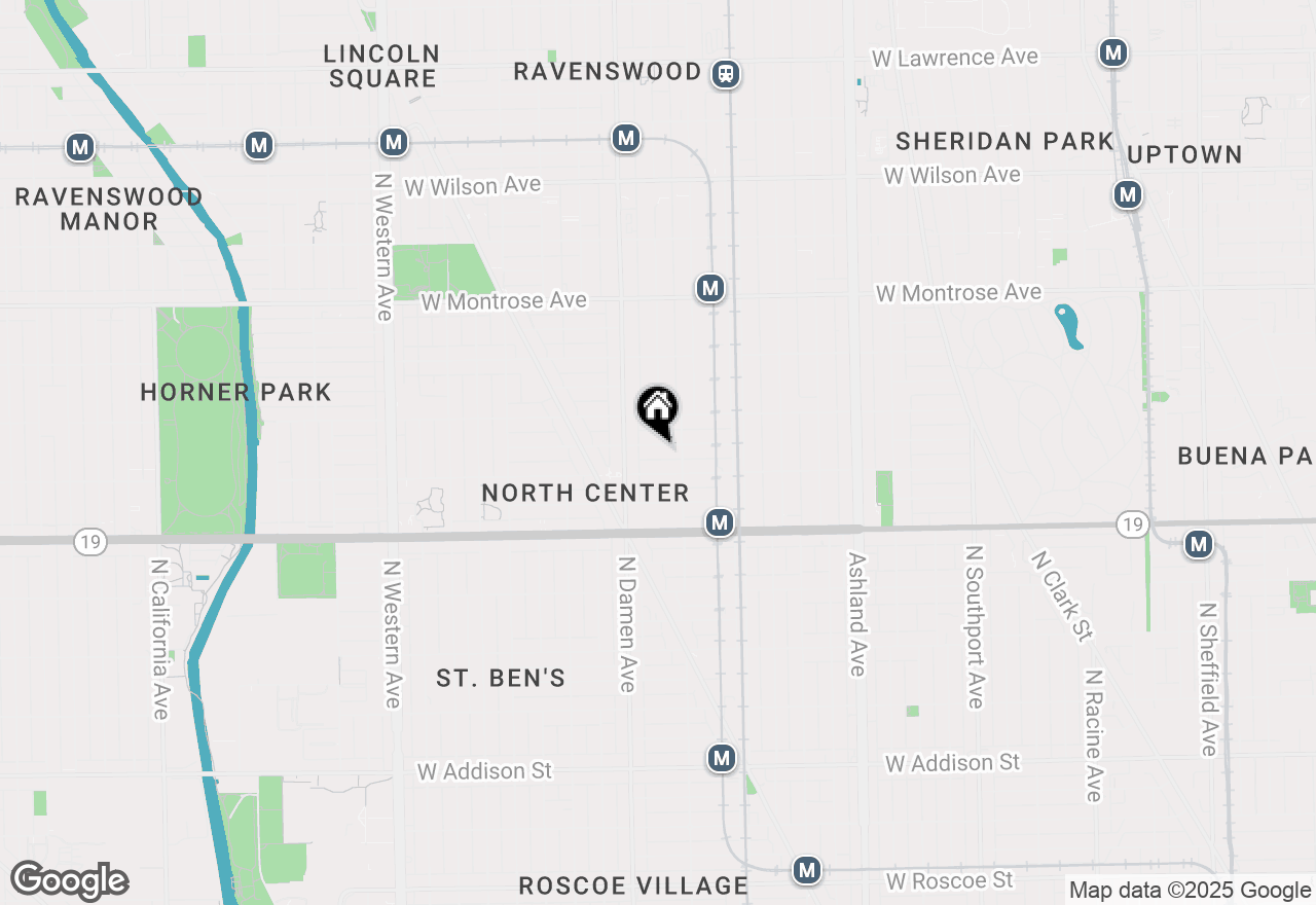 Map of 1925 W Warner Avenue #CH2, Chicago, IL 60613