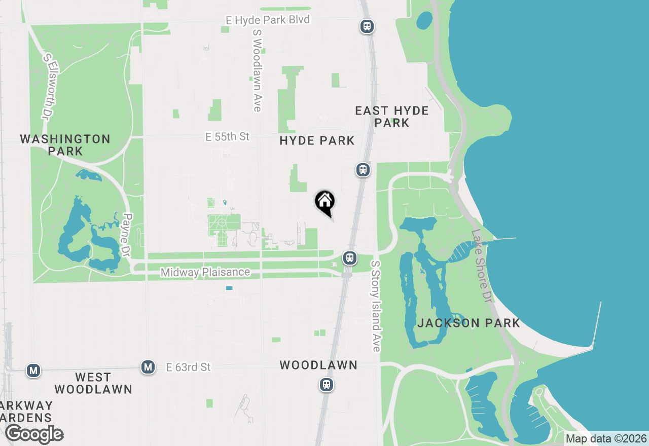 Map of 1421 E 58th Street #3E, Chicago, IL 60637