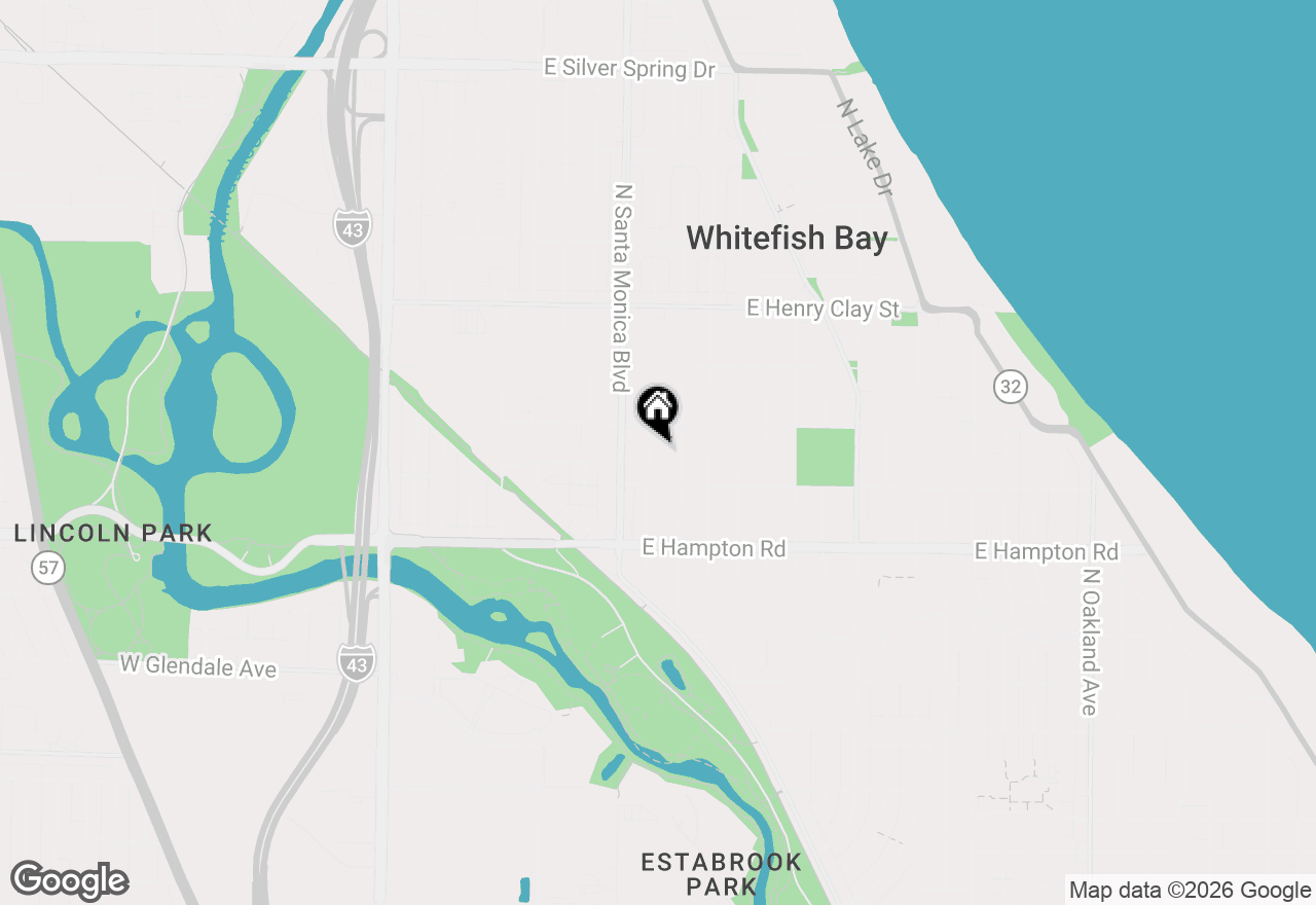 Map of 4942 N Berkeley Blvd, Whitefish Bay, WI 53217