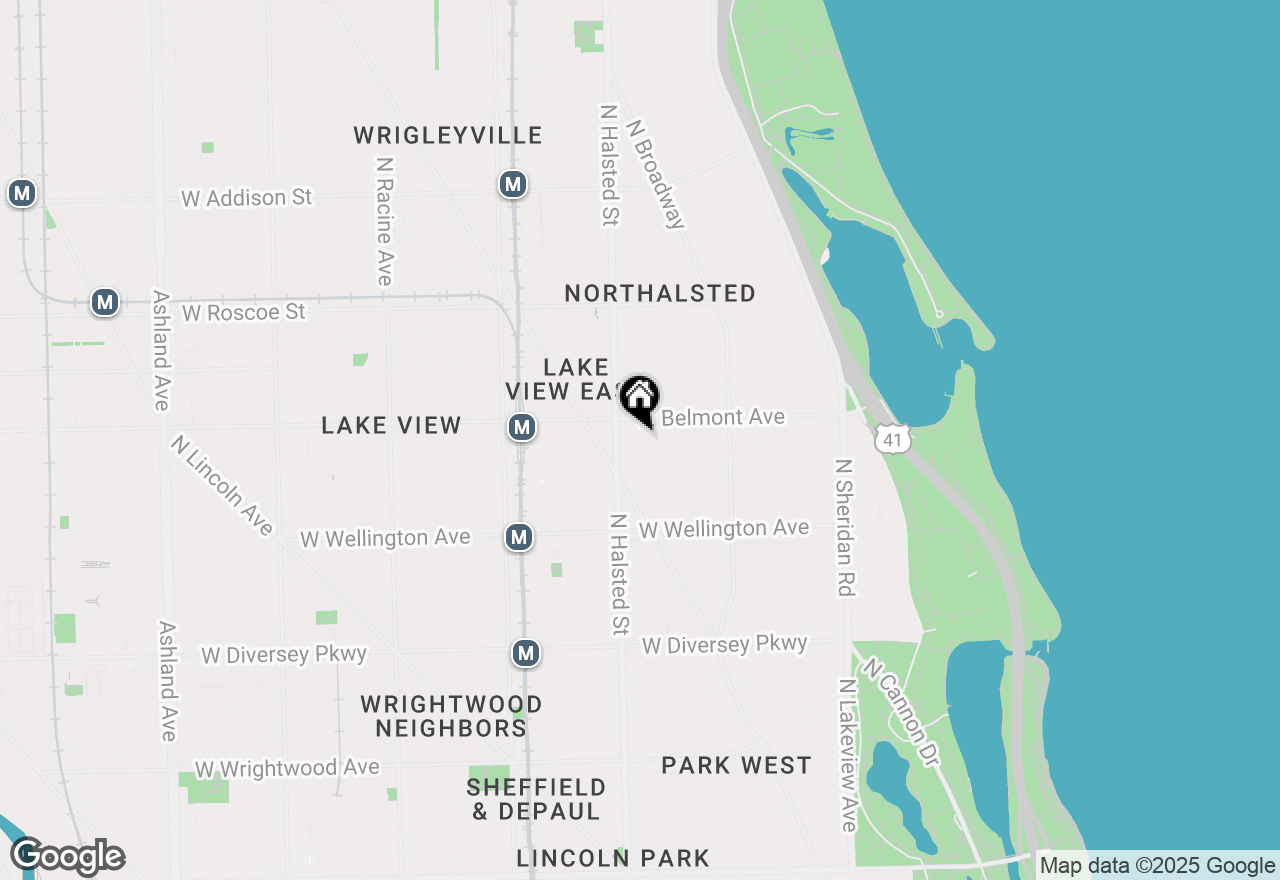 Map of 734 W Briar Place #3, Chicago, IL 60657