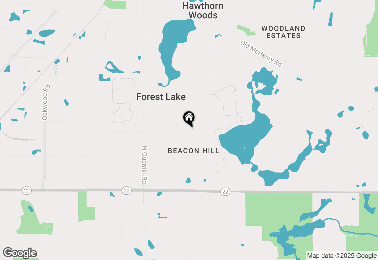 Map of 23455 N Overhill Drive, Lake Zurich, IL 60047