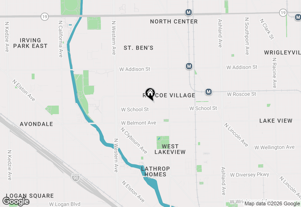 Map of 3327 N Hamilton Avenue #2R, Chicago, IL 60618