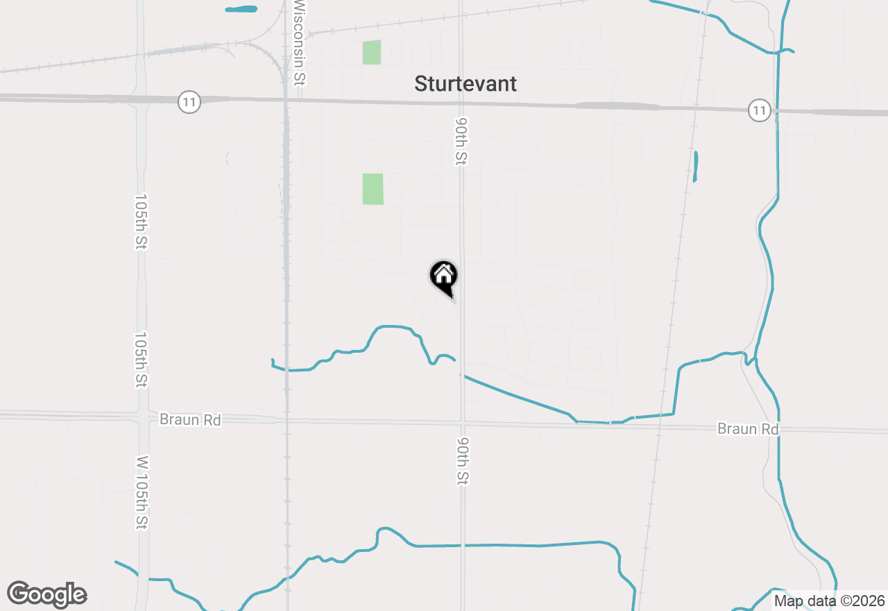 Map of 3707 91st Pl, Sturtevant, WI 53177