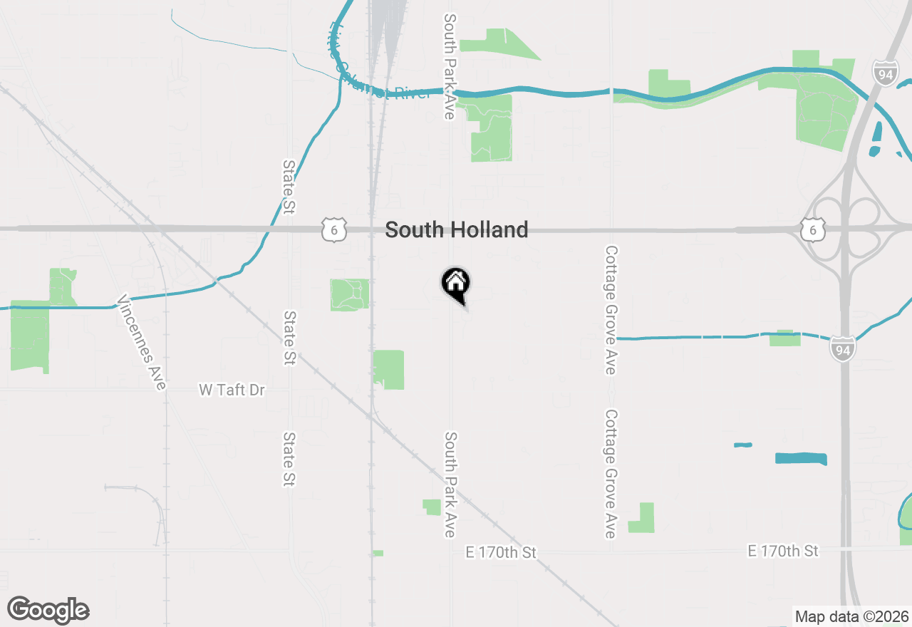 Map of 16407 S Park Avenue, South Holland, IL 60473