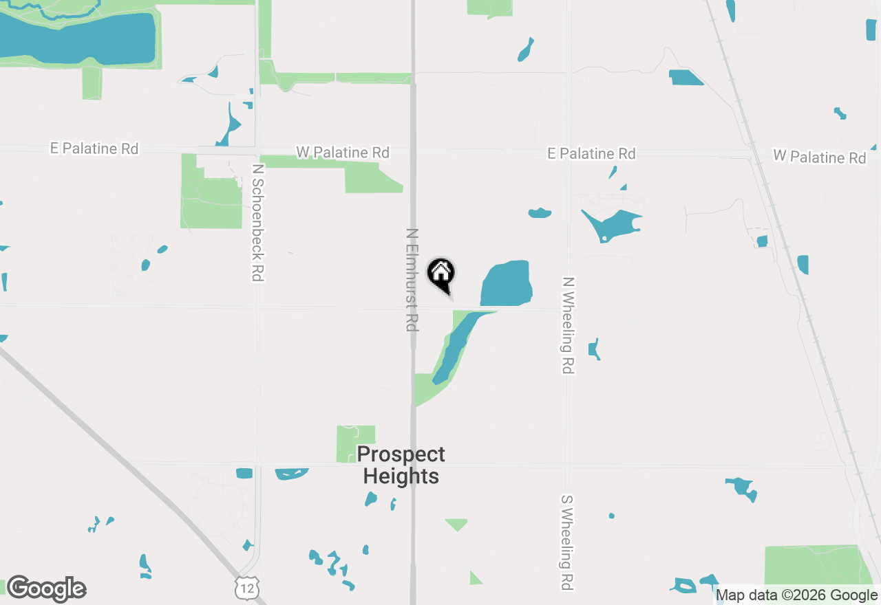 Map of 10 E Willow Road, Prospect Heights, IL 60070