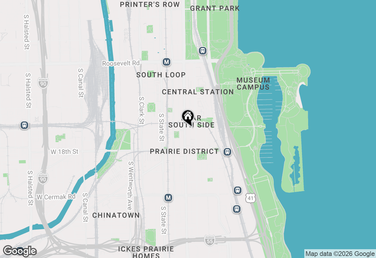 Map of 1601 S Michigan Avenue #405, Chicago, IL 60616