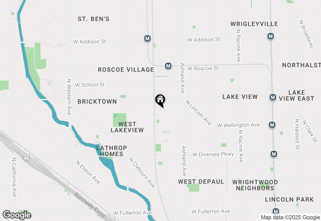 Map of 1736 W Barry Avenue, Chicago, IL 60657