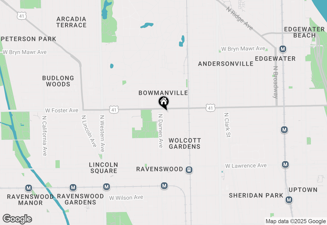 Map of 5127 N Damen Avenue #B, Chicago, IL 60625