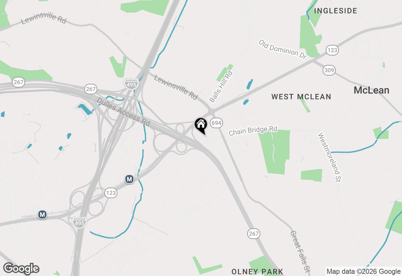 Map of 7414 Hallcrest Drive, Mclean, VA 22102