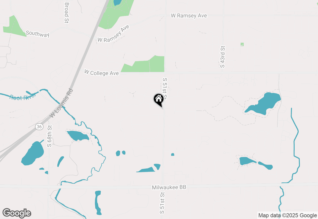 Map of 5107 Russell Ct E, Greendale, WI 53129