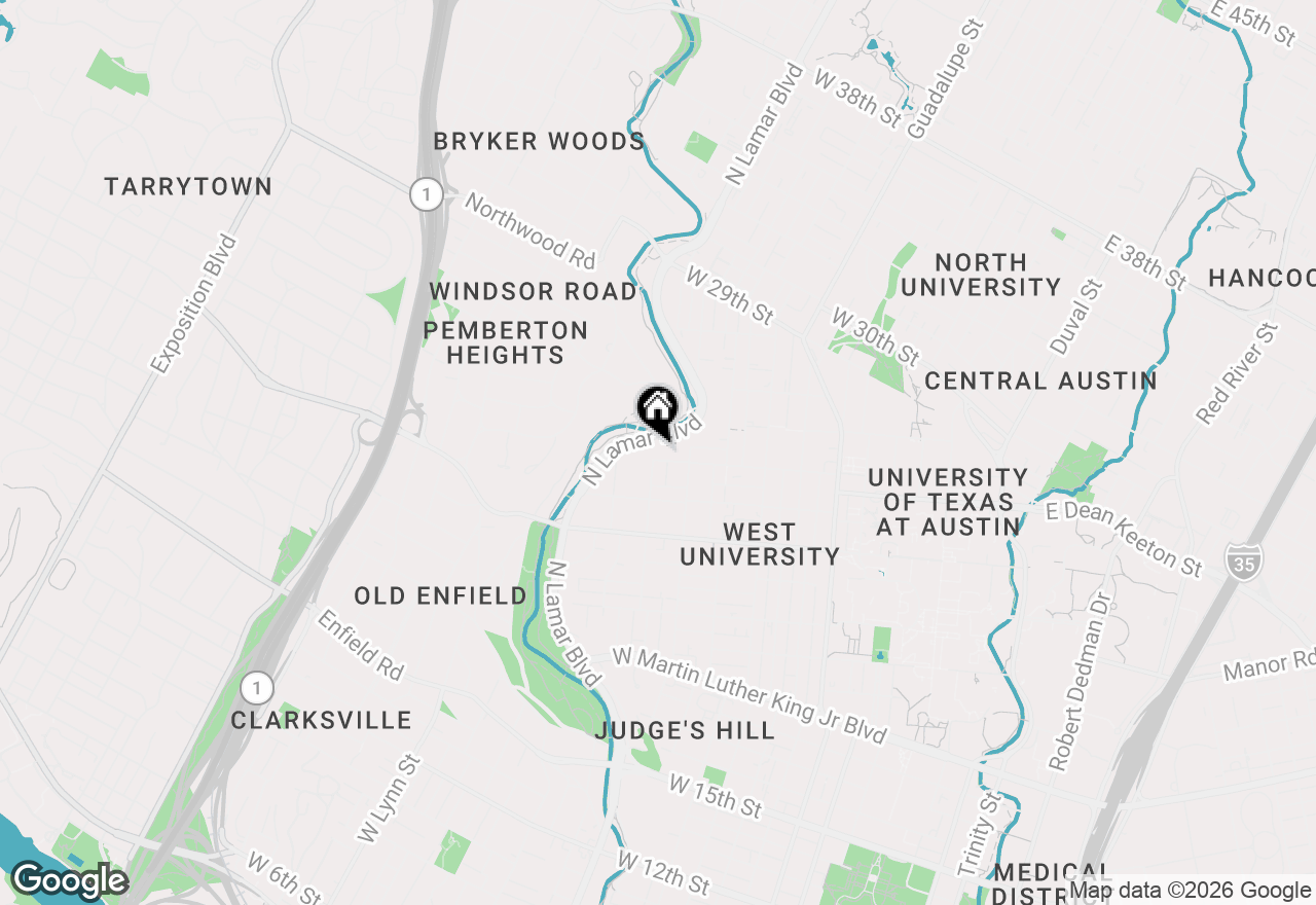 Map of 1010 W 26th St #503, Austin, TX 78705