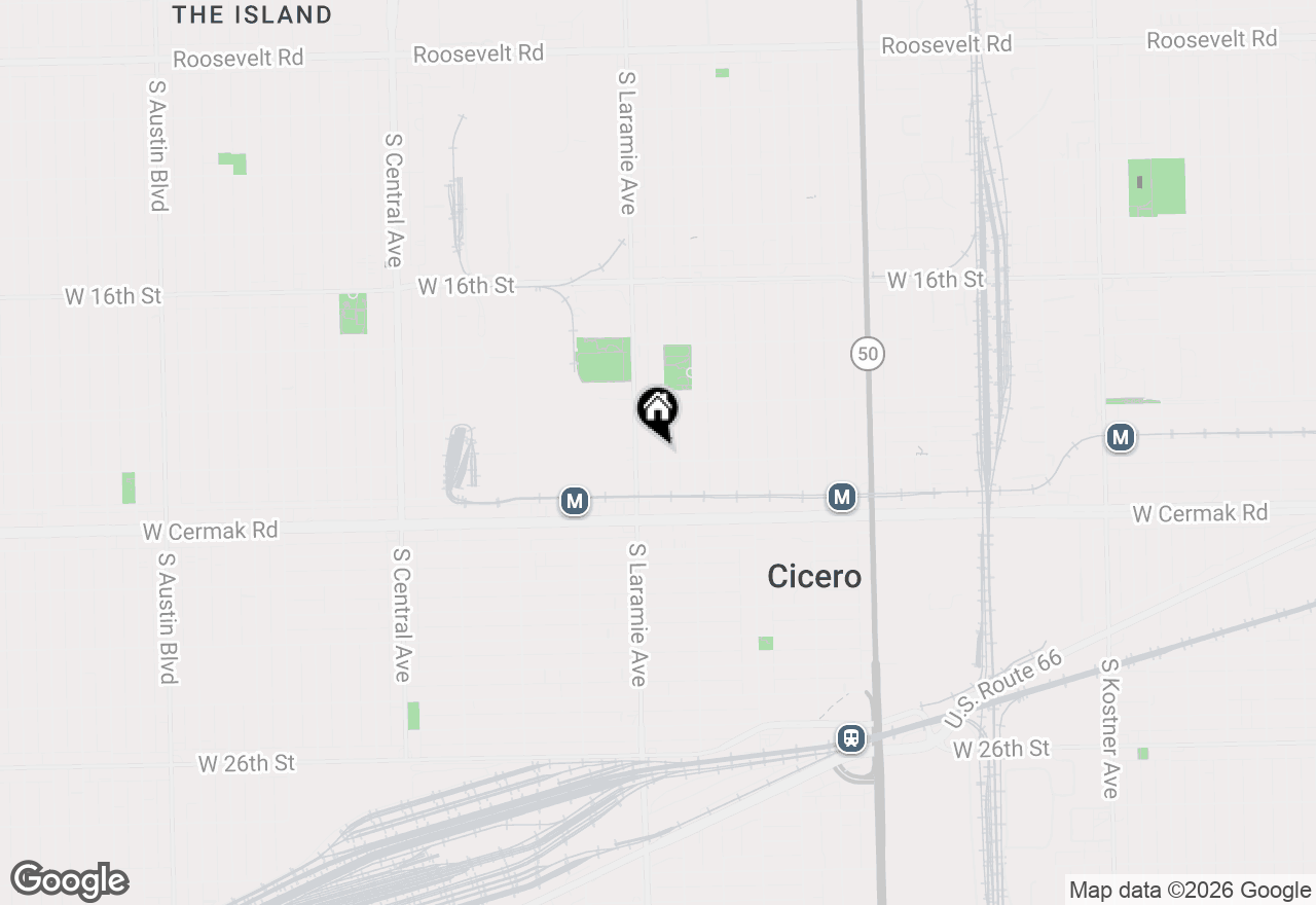Map of 5134 W 21st Street #2, Cicero, IL 60804