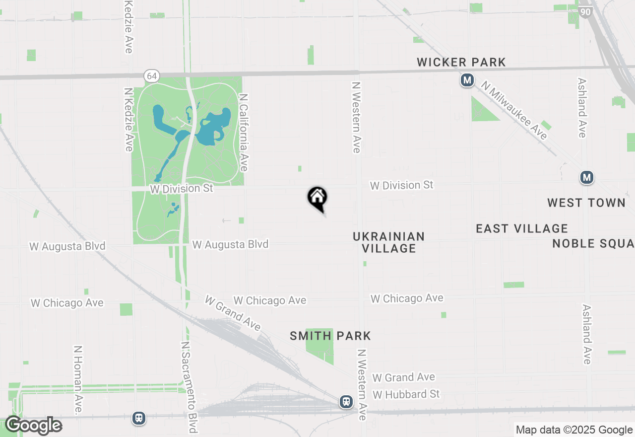 Map of 2529 W Thomas Street #G, Chicago, IL 60622