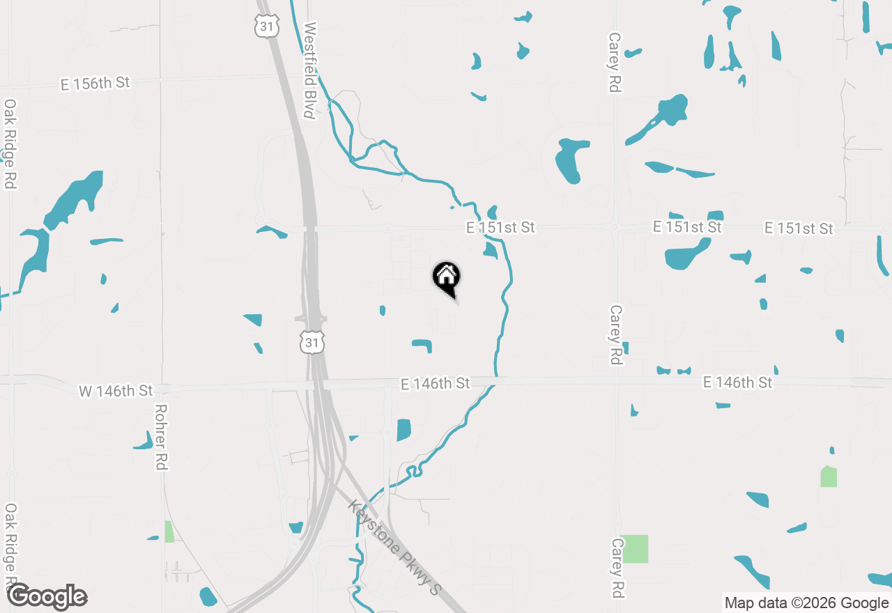 Map of 14910 Oak Road, Carmel, IN 46033