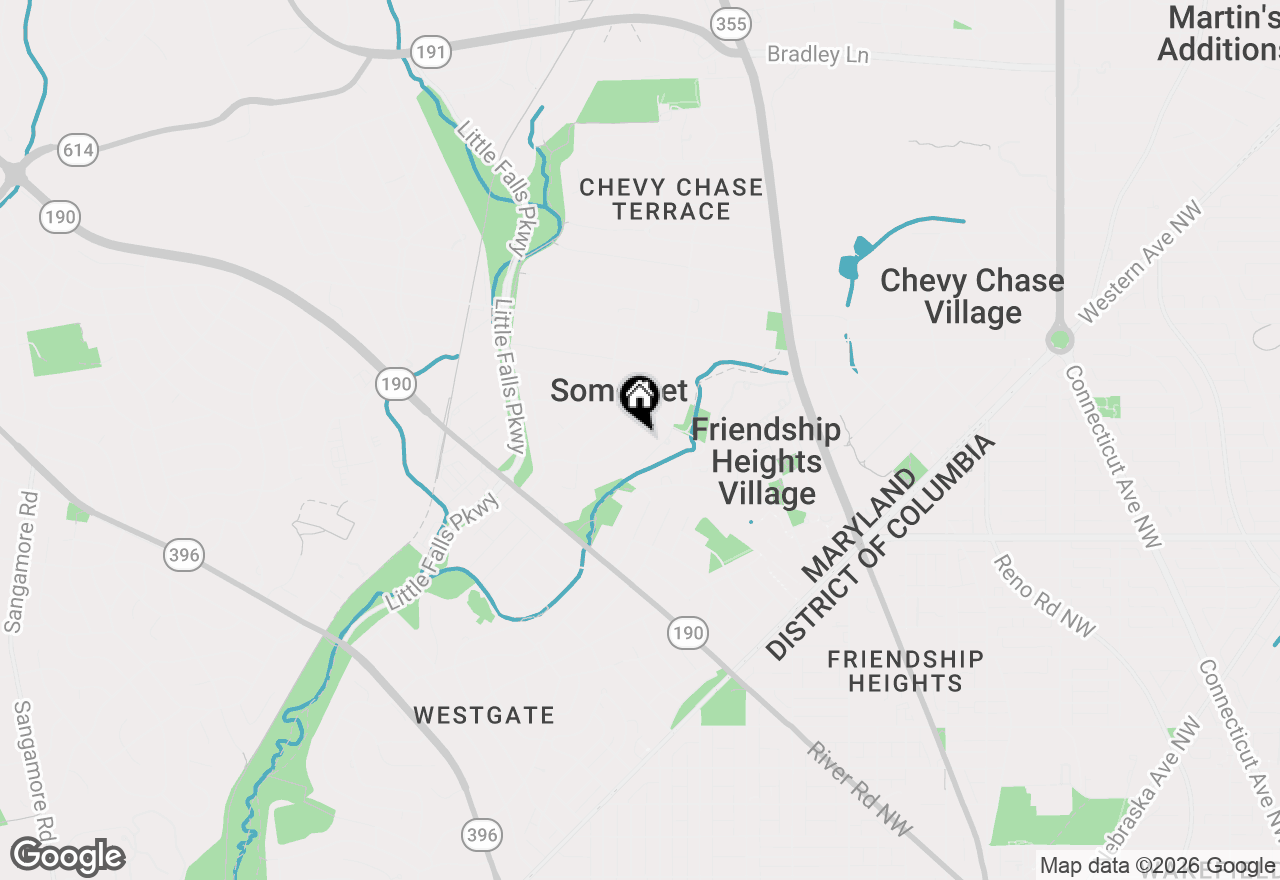 Map of 5523 Uppingham Street, Chevy Chase, MD 20815
