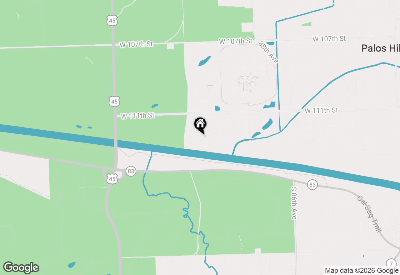 Map of 9186 South Road #D, Palos Hills, IL 60465