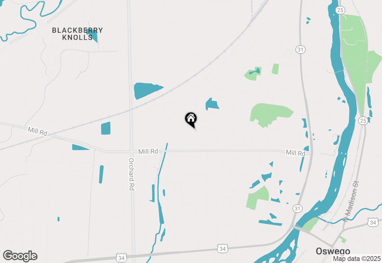 Map of 155 Willowwood Drive N, Oswego, IL 60543