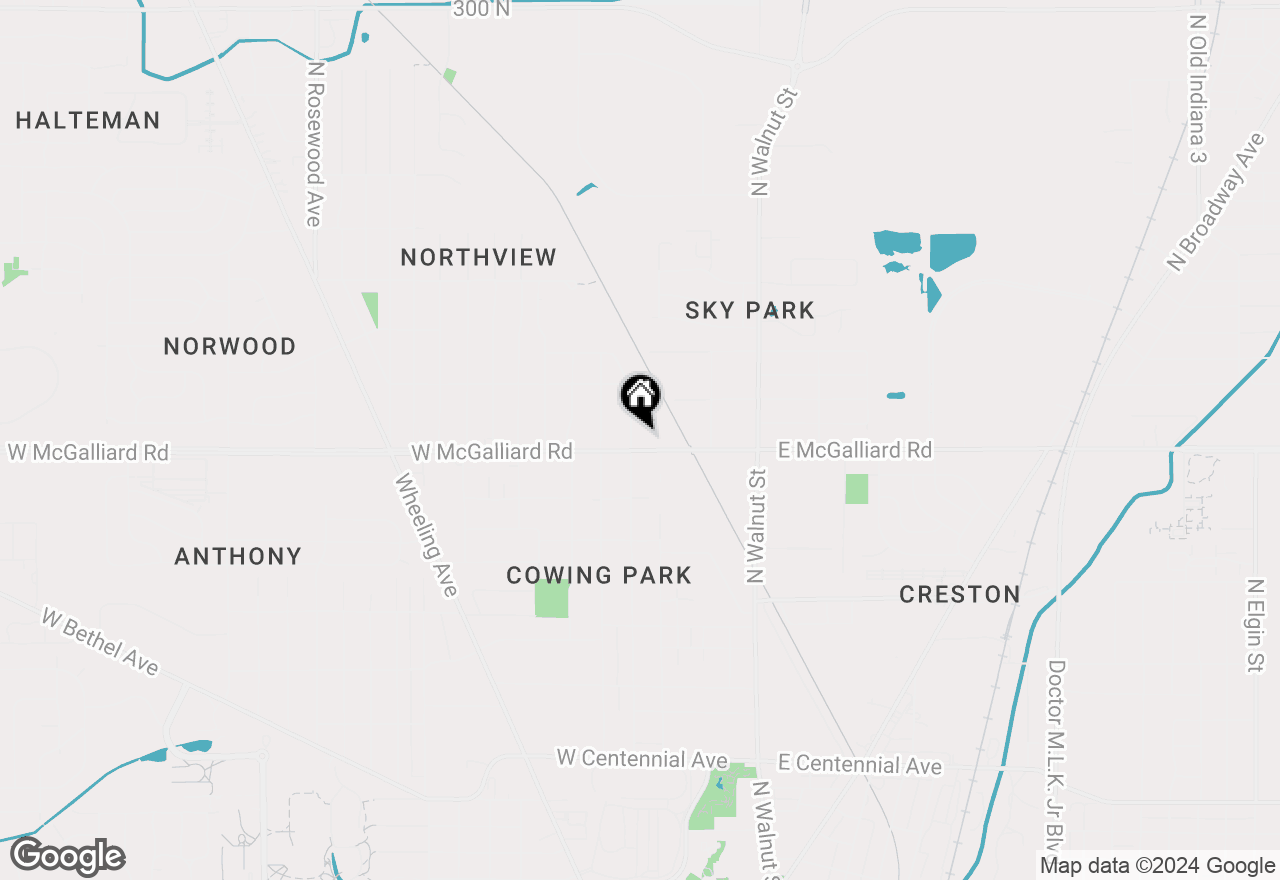 Map of 518 W Mcgalliard Road, Muncie, IN 47303