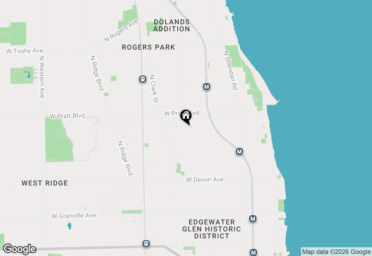Map of 6701 N Bosworth Avenue #3, Chicago, IL 60626
