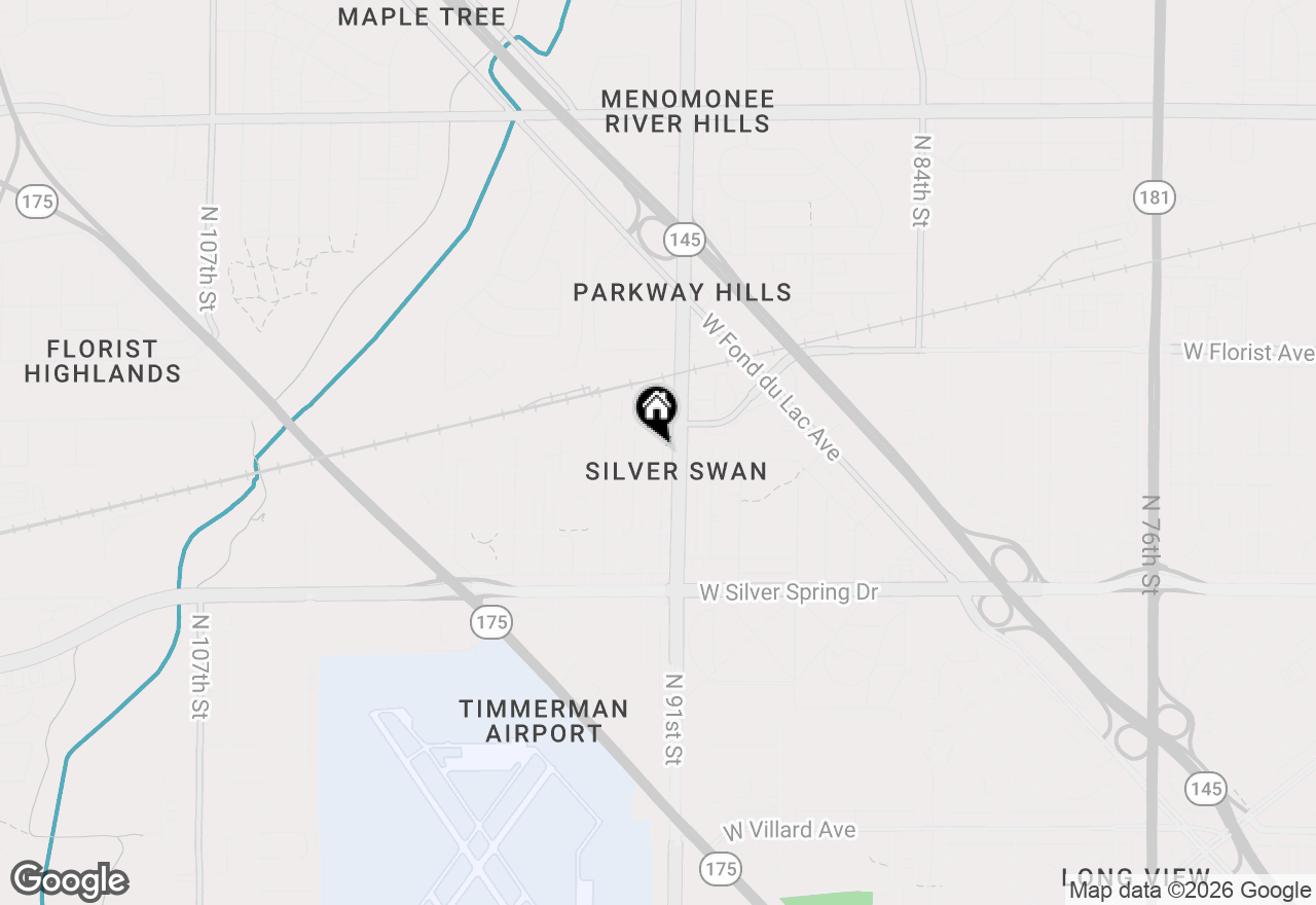 Map of 5822 N 92nd St, Milwaukee, WI 53225