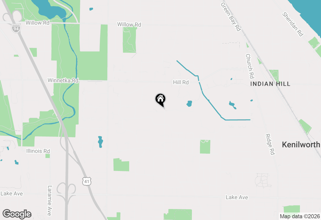 Map of 68 Locust Road, Winnetka, IL 60093