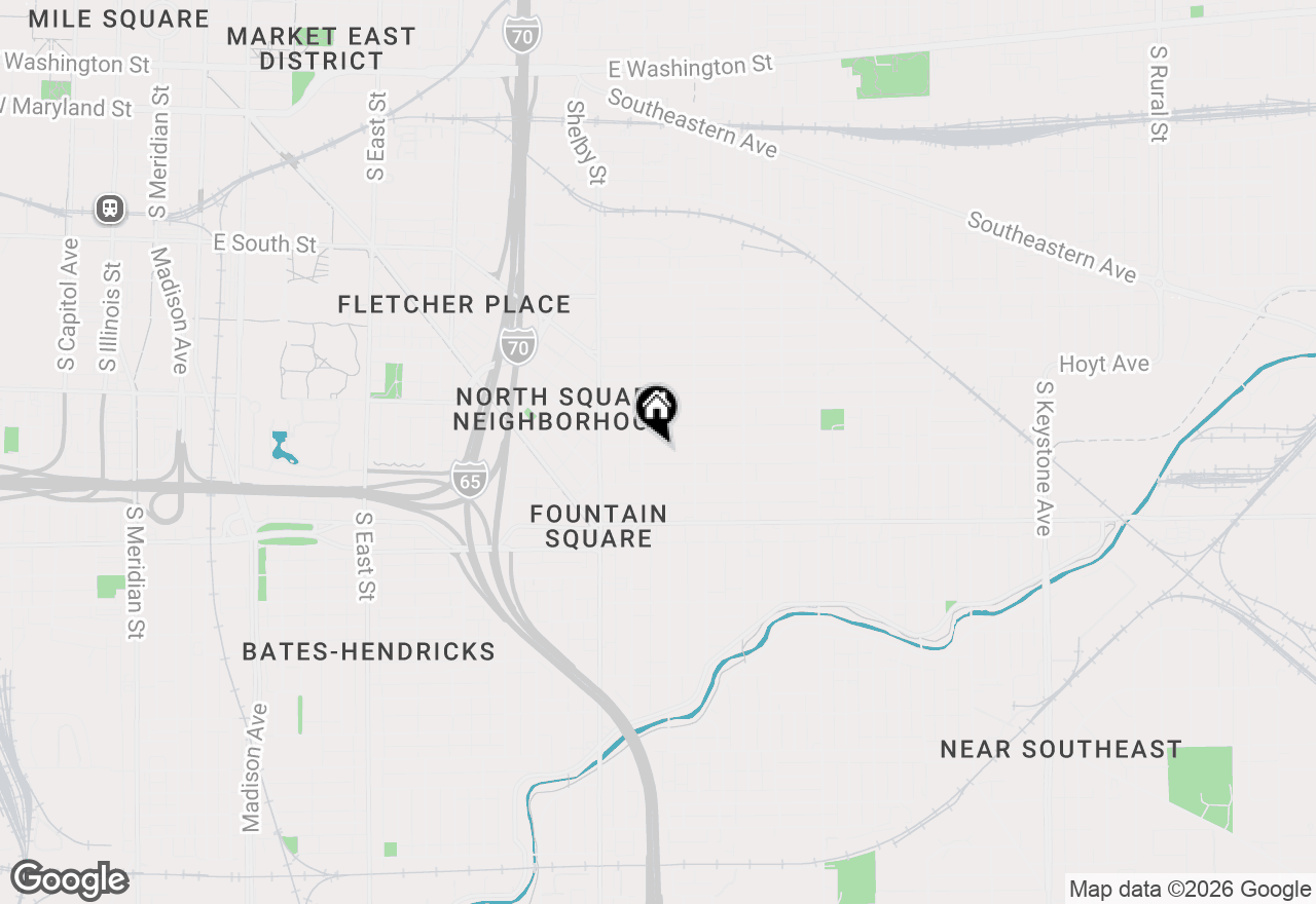 Map of 1215 Pleasant Street, Indianapolis, IN 46203