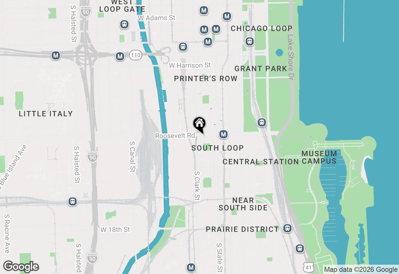 Map of 1200 S Federal Street #D, Chicago, IL 60605