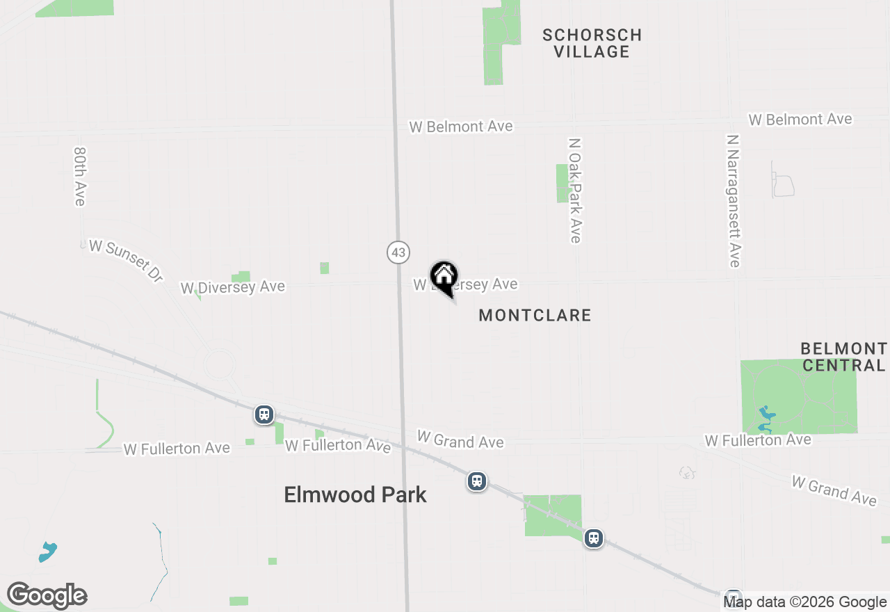 Map of 2727 N Mont Clare Avenue, Chicago, IL 60707