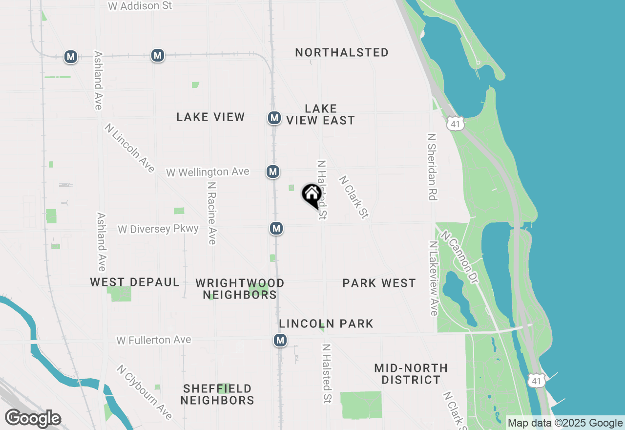 Map of 823 W Wolfram Street #2E, Chicago, IL 60657