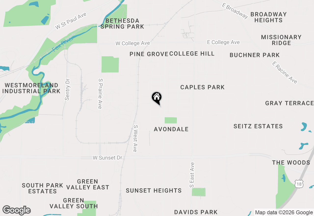 Map of 324 Douglass Ave, Waukesha, WI 53186