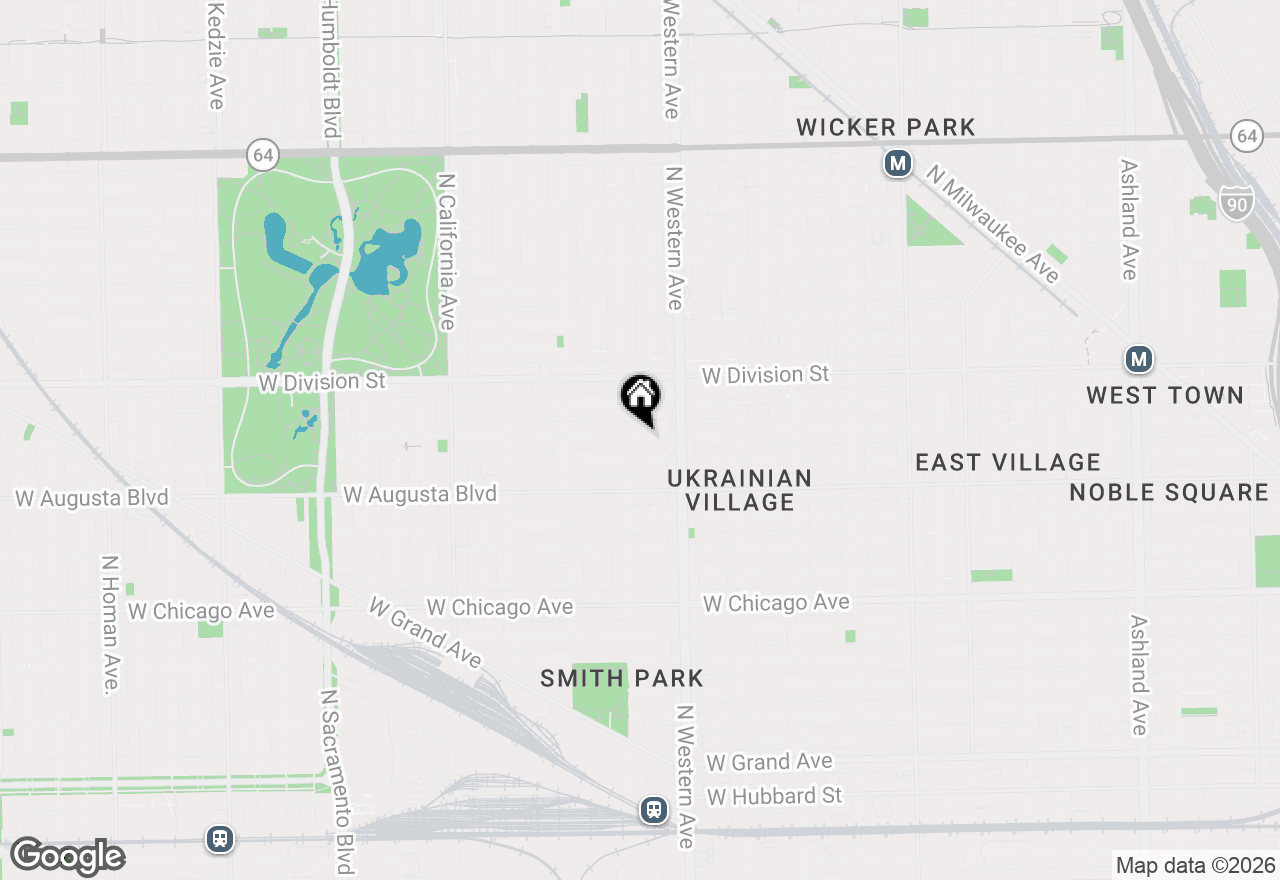 Map of 2443 W Thomas Street, Chicago, IL 60622