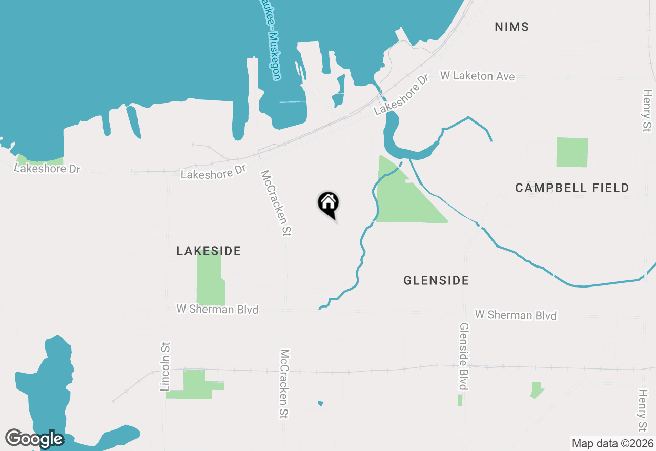 Map of 1861 Glen Avenue, Muskegon, MI 49441