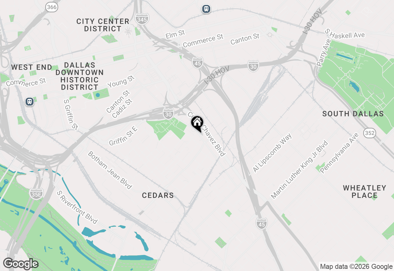 Map of 1901 S Harwood Street #101, Dallas, TX 75215