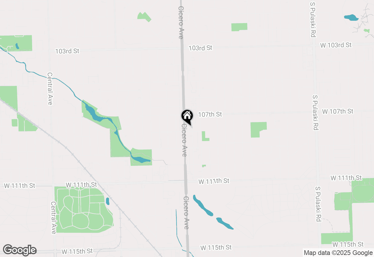 Map of 10745 S Cicero Avenue, Oak Lawn, IL 60453