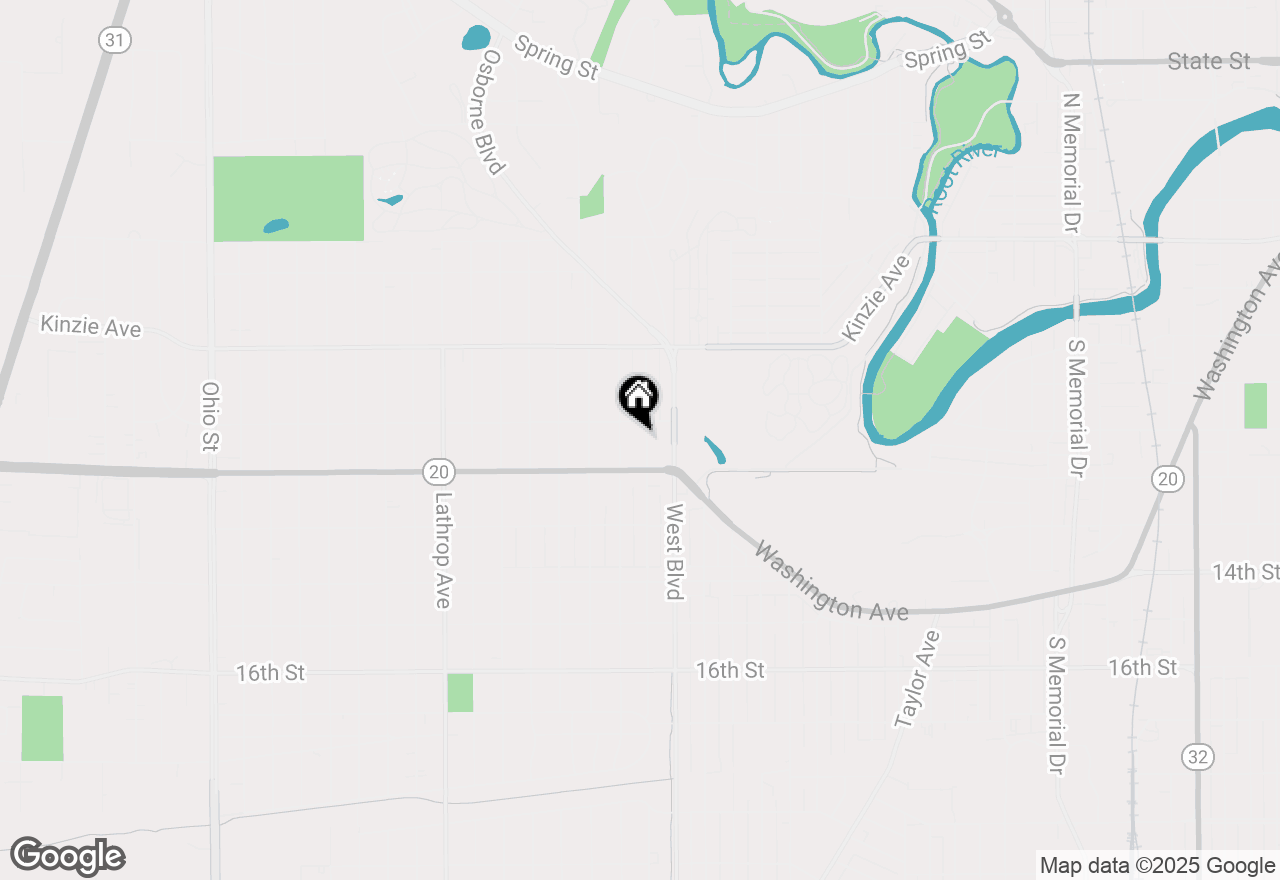 Map of 1116 Grove Ave, Racine, WI 53405