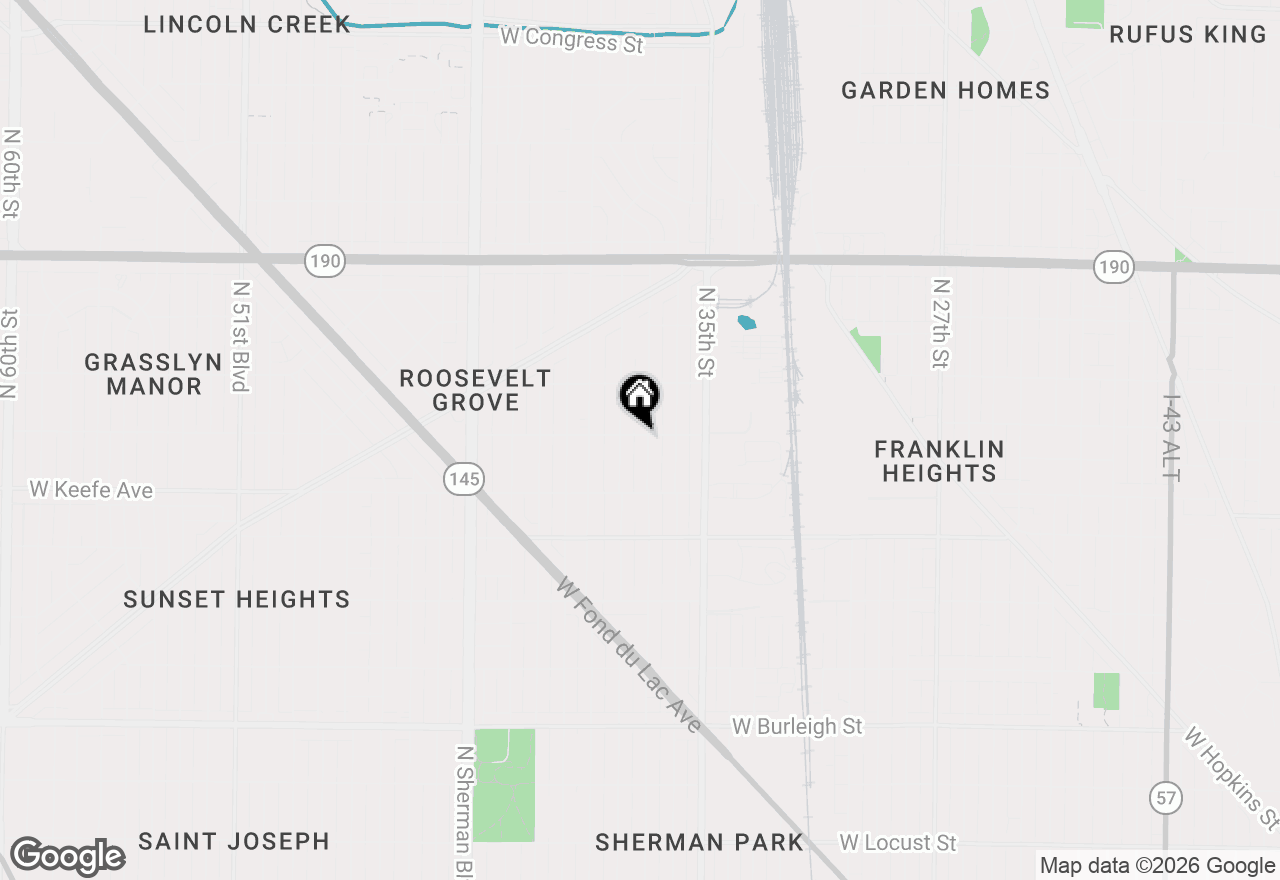 Map of 3645 N 37th St #3705 W NASH, Milwaukee, WI 53216