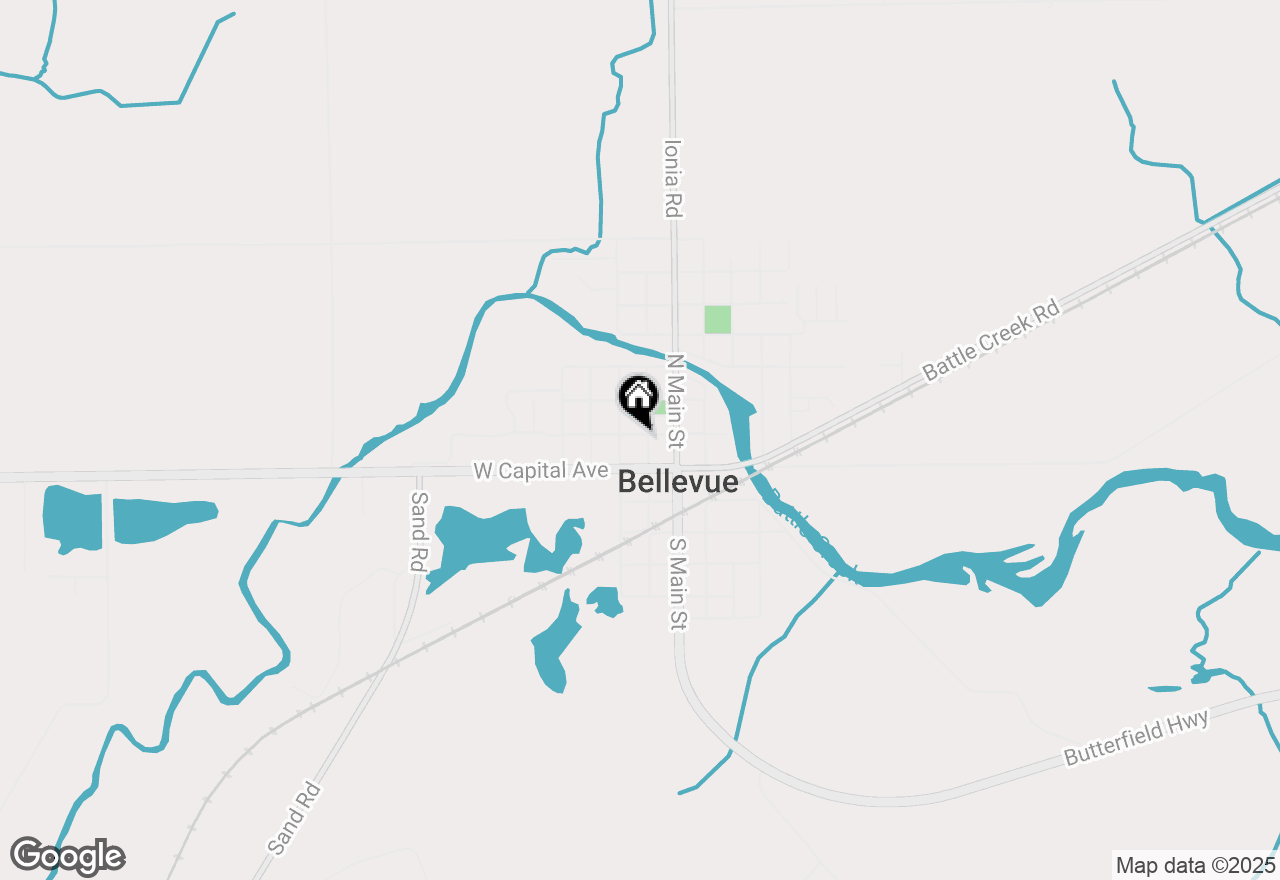 Map of 133 N Elizabeth Street, Bellevue, MI 49021