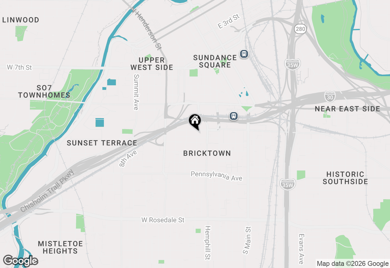 Map of 801 W Vickery Boulevard #312, Fort Worth, TX 76104