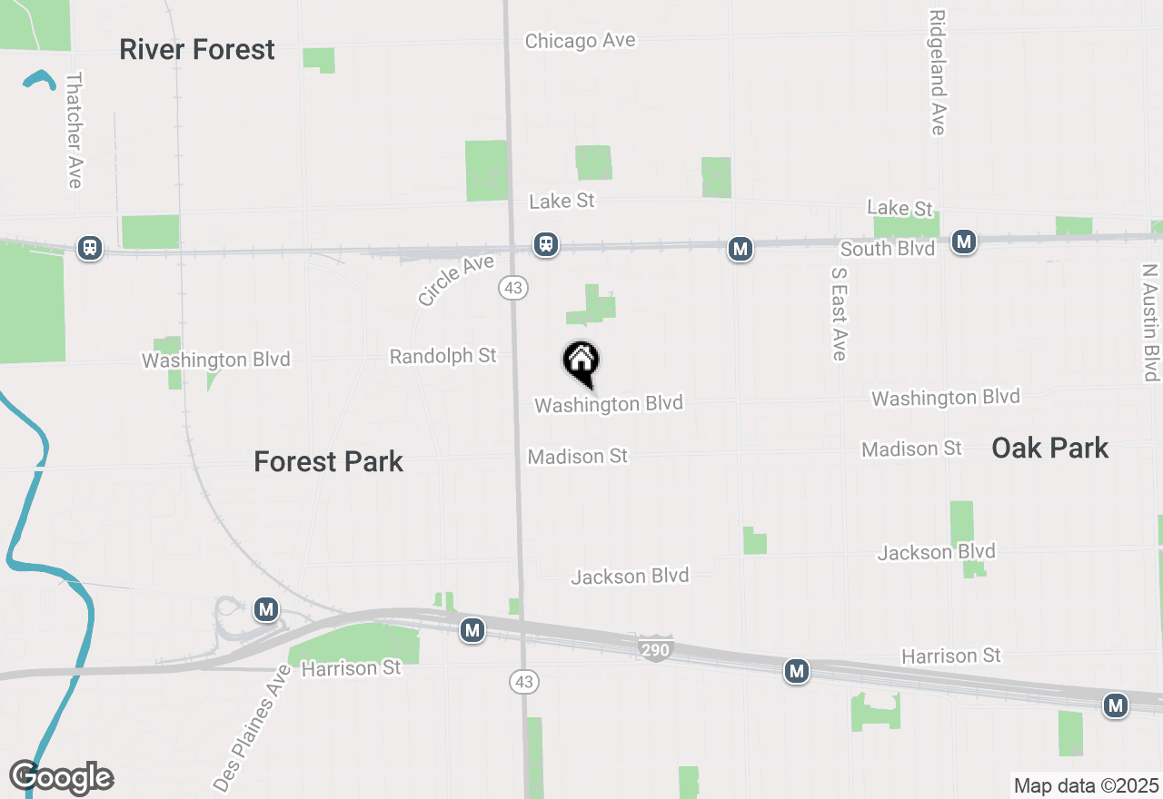 Map of 1038 Washington Boulevard #1, Oak Park, IL 60302