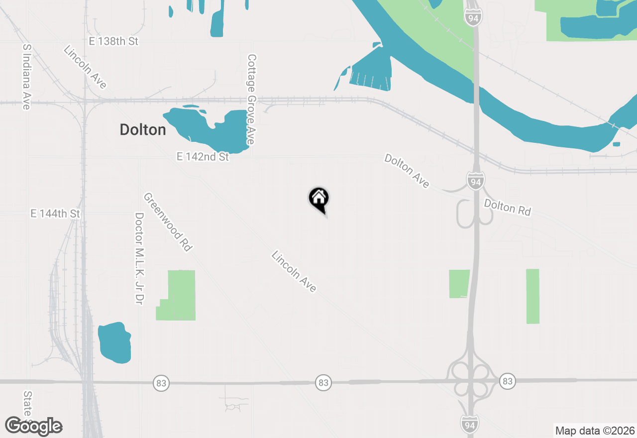 Map of 14408 Dobson Avenue, Dolton, IL 60419